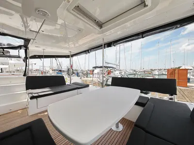 Deck of PARADISE, a Lagoon 450 catamaran at Općina Sukošan, Croatia