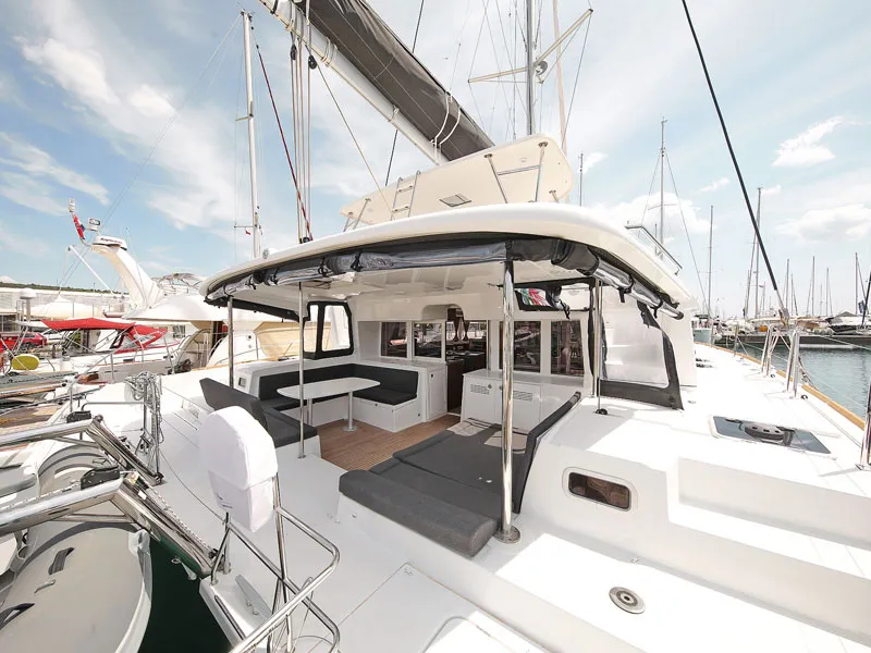 Deck of PARADISE, a Lagoon 450 catamaran at Općina Sukošan, Croatia