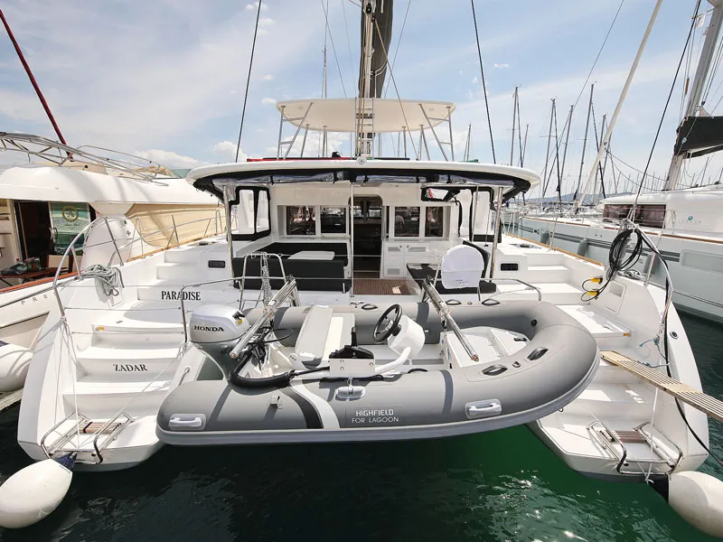 Exterior view of PARADISE, a Lagoon 450 catamaran at Općina Sukošan, Croatia