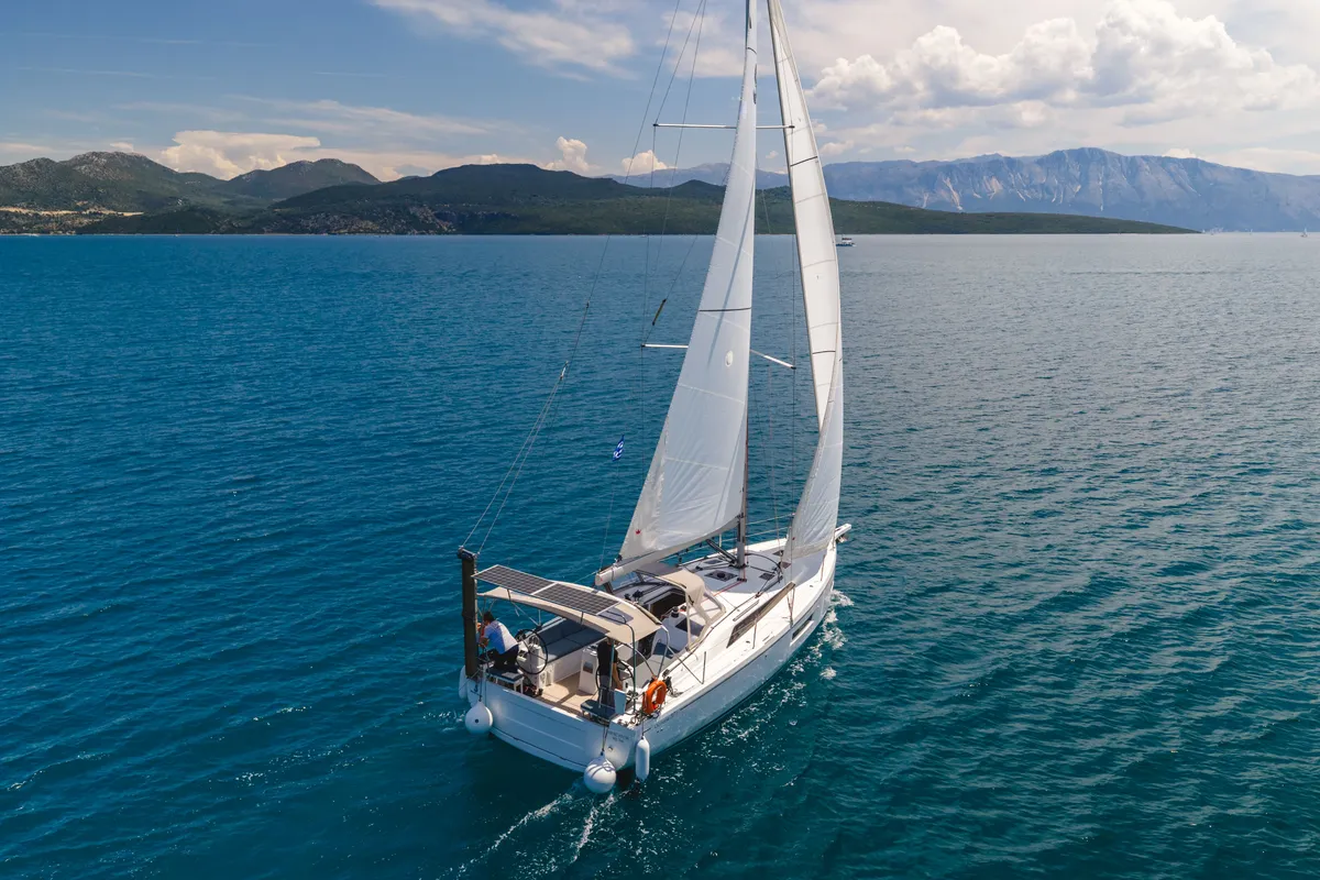 Mercator, a Beneteau Oceanis 37.1 sailboat at Municipal Unit of Lefkada, Greece
