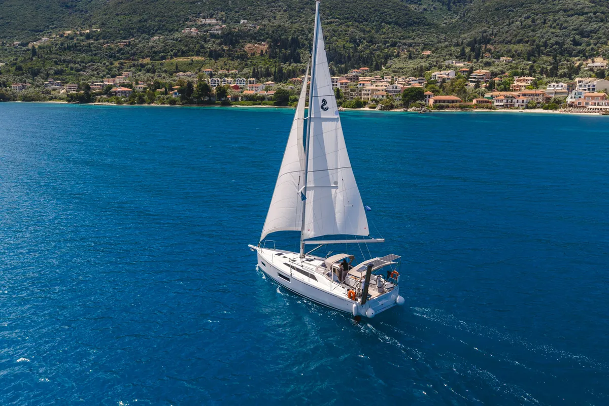 Mercator, a Beneteau Oceanis 37.1 sailboat at Municipal Unit of Lefkada, Greece