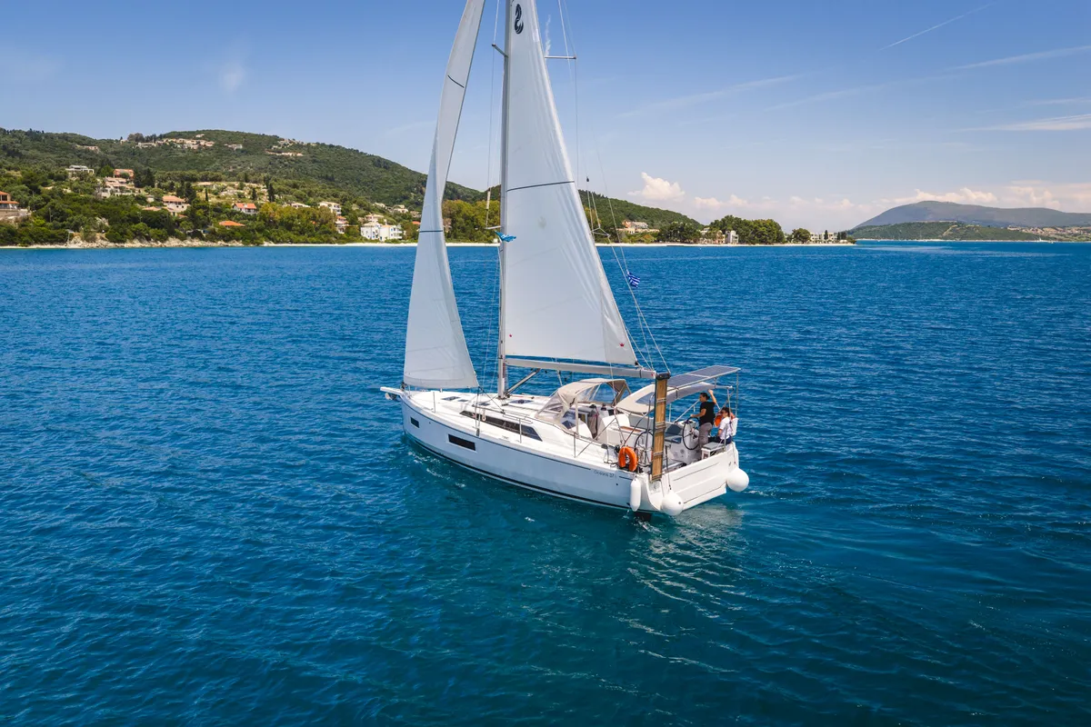 Mercator, a Beneteau Oceanis 37.1 sailboat at Municipal Unit of Lefkada, Greece