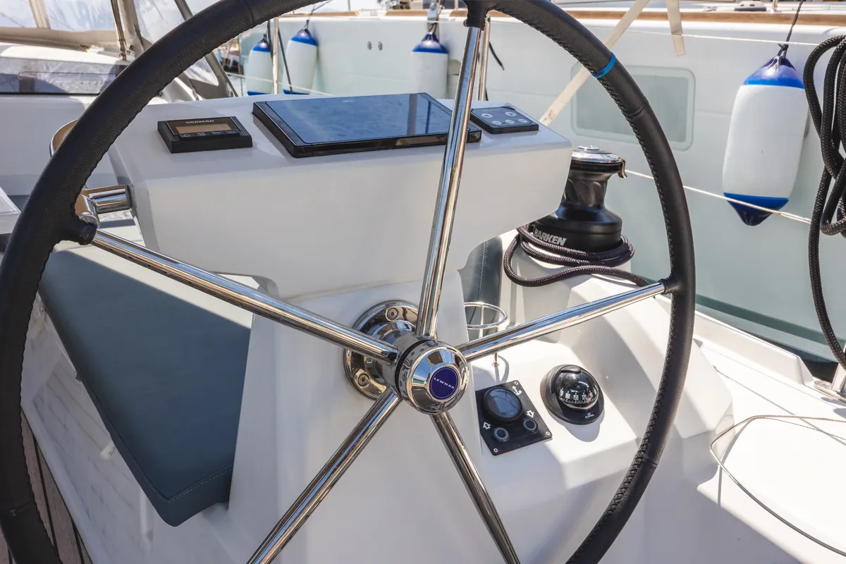Mercator, a Beneteau Oceanis 37.1 sailboat at Municipal Unit of Lefkada, Greece