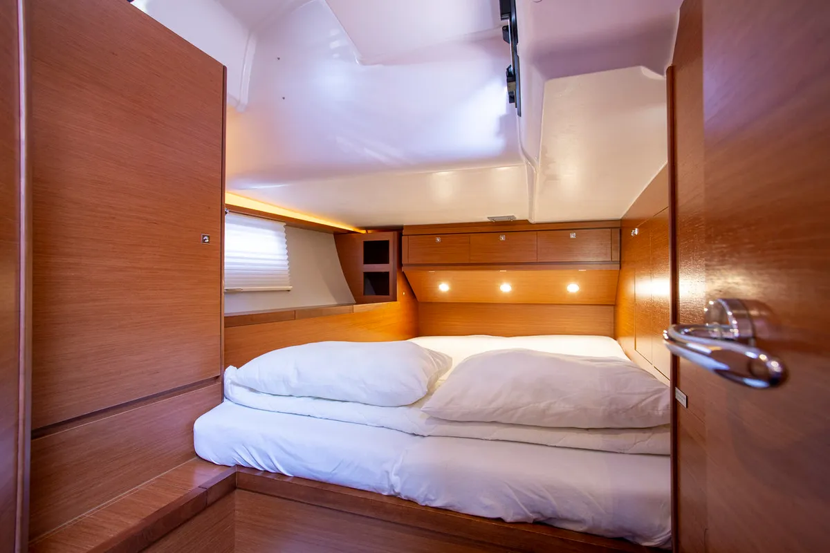 Cabin on Nerthag, a Dufour 520 GL sailboat at Grad Pula, Croatia