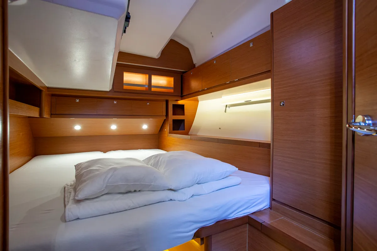Cabin on Nerthag, a Dufour 520 GL sailboat at Grad Pula, Croatia