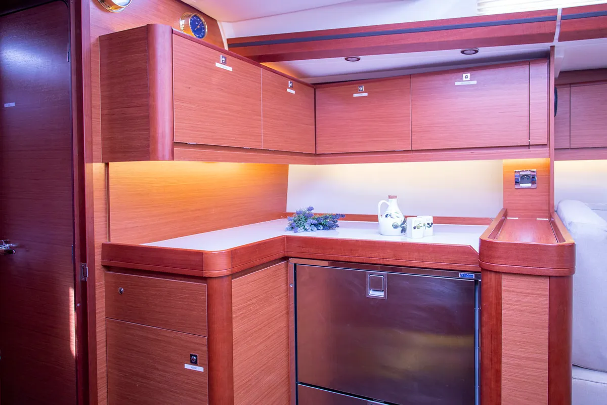 Galley of Nerthag, a Dufour 520 GL sailboat at Grad Pula, Croatia