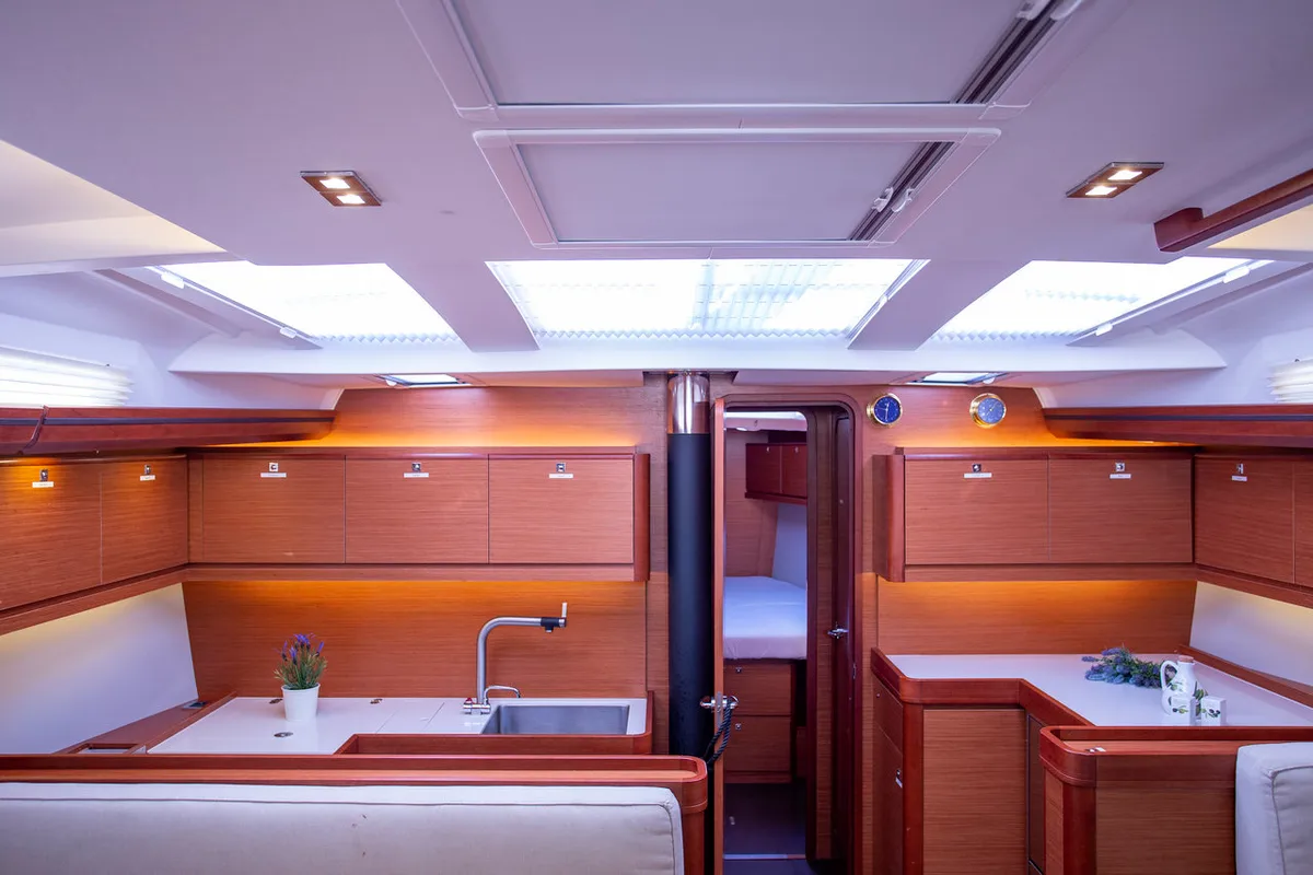Salon of Nerthag, a Dufour 520 GL sailboat at Grad Pula, Croatia