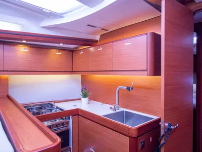 Galley of Nerthag, a Dufour 520 GL sailboat at Grad Pula, Croatia