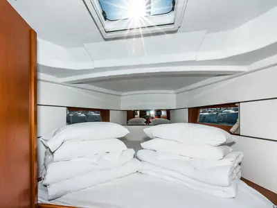Cabin on Nirvana, a Beneteau Oceanis 38.1 sailboat at Grad Biograd na Moru, Croatia