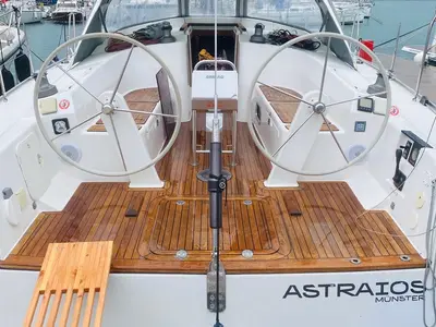 Cockpit of Astraios, a Hanse 430 E sailboat at Grad Pula, Croatia