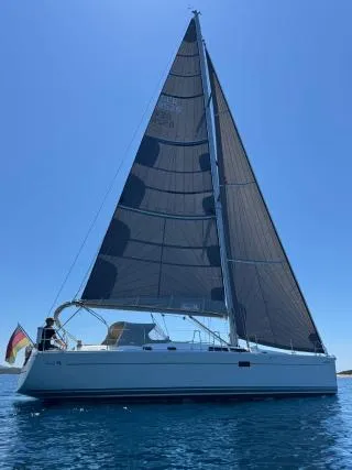 Exterior view of Astraios, a Hanse 430 E sailboat at Grad Pula, Croatia
