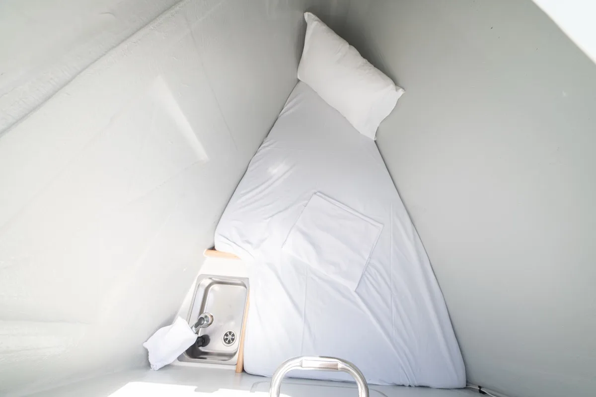 Cabin on Arca 42, a Lagoon 42 catamaran at Olbia, Italy