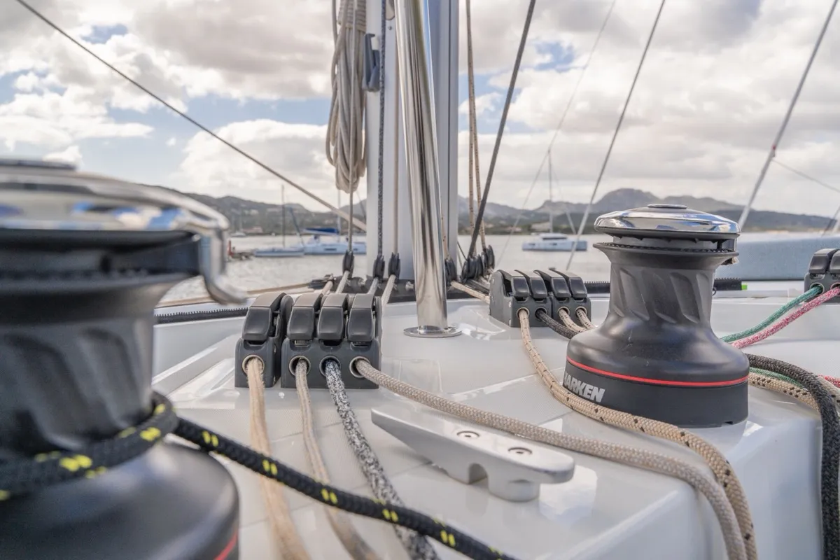 Arca 42, a Lagoon 42 catamaran at Olbia, Italy