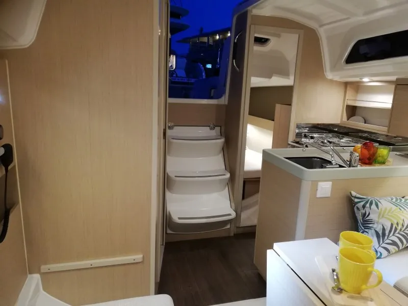 Salon of YODA, a Beneteau Oceanis 30.1 sailboat at Općina Medulin, Croatia