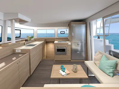 Galley of Blue Horizon, a Lagoon 38 catamaran at Seget Donji, Croatia