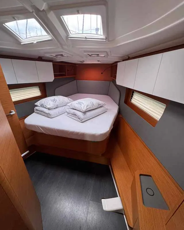 Cabin on Fuego del Viento, a Dufour 41 sailboat at Grad Trogir, Croatia