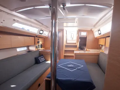 Salon of Nautilus, a Dufour 360 Grand Large sailboat at Marmaris, Turkey