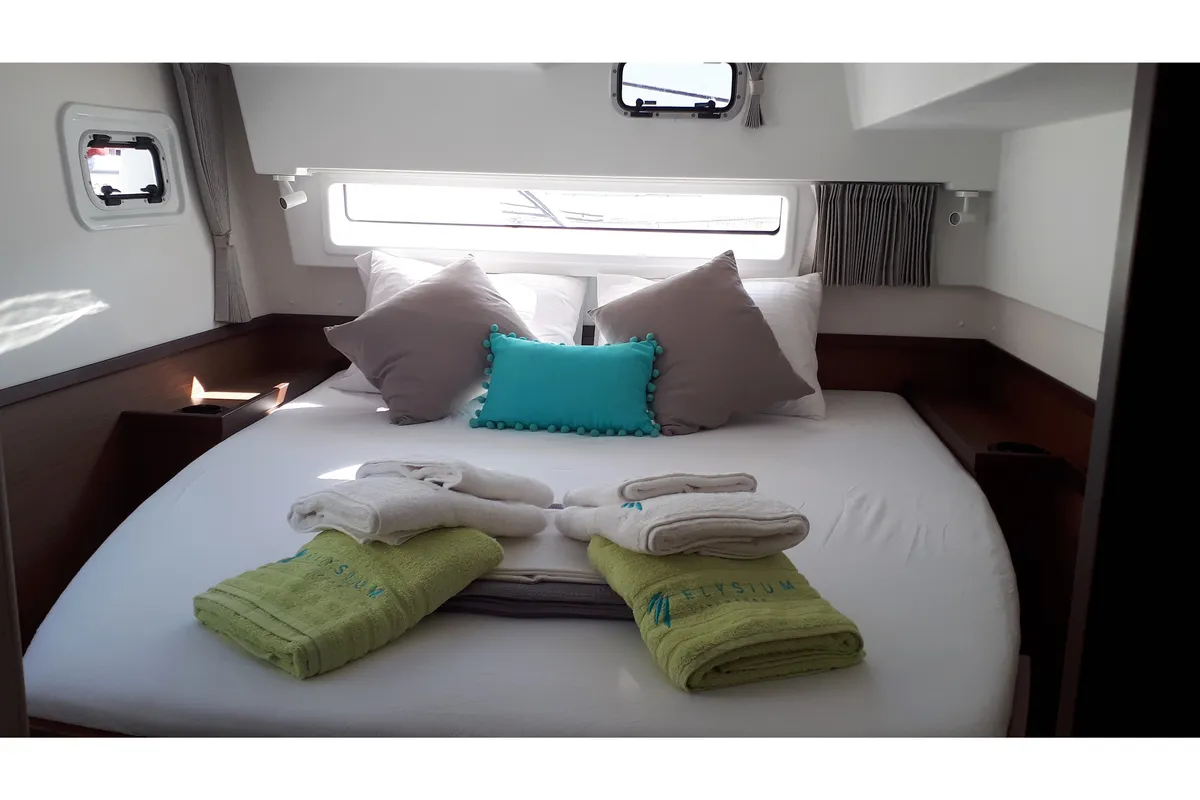 Cabin on Elysium crewed - VIP equipped, a Lagoon 42 catamaran at Municipal Unit of Lefkada, Greece