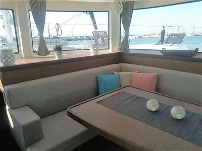 Salon of Elysium crewed - VIP equipped, a Lagoon 42 catamaran at Municipal Unit of Lefkada, Greece