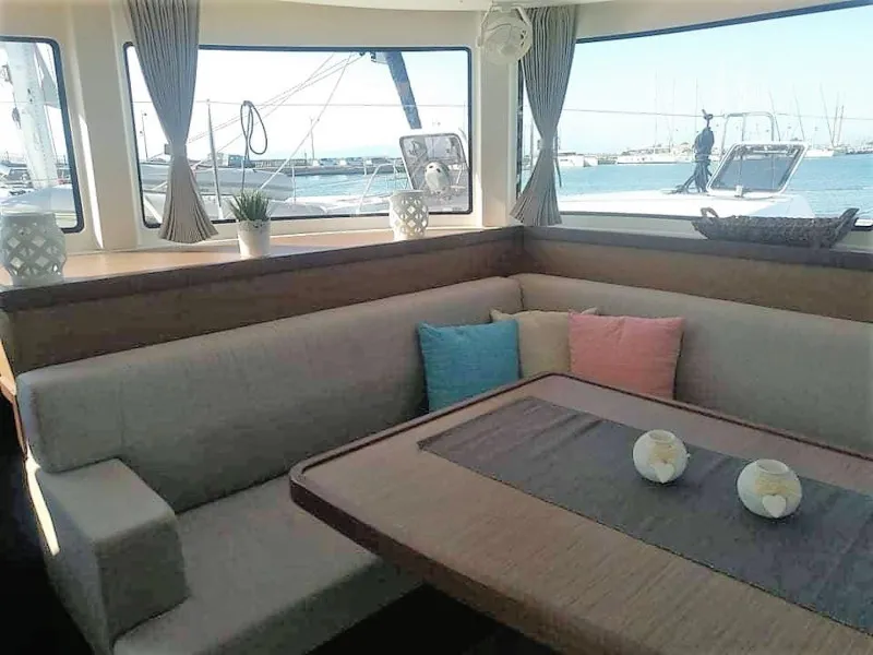 Salon of Elysium crewed - VIP equipped, a Lagoon 42 catamaran at Municipal Unit of Lefkada, Greece