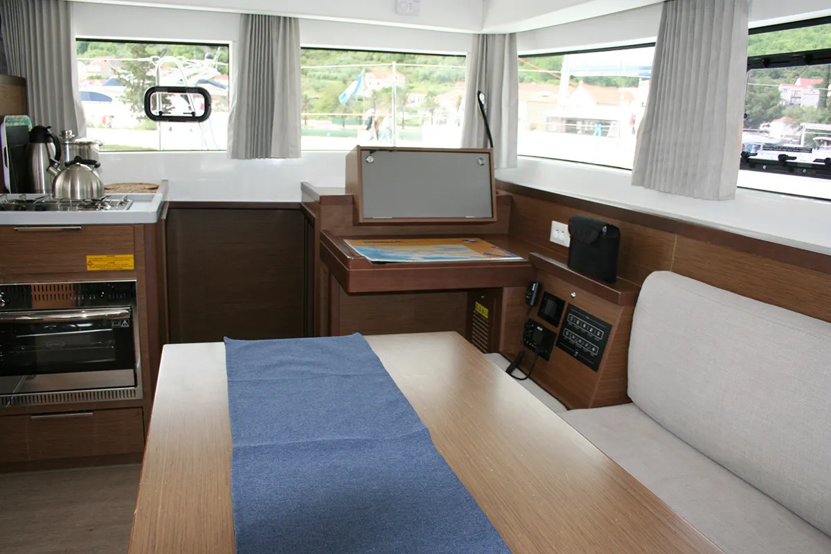 Salon of Wera of Sweden, a Lagoon 40 catamaran at Dubrovnik, Croatia