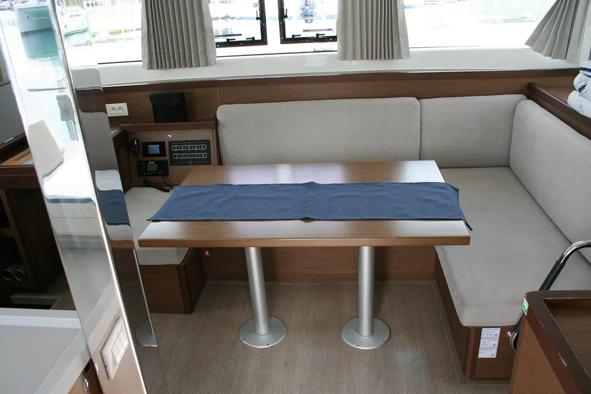Salon of Wera of Sweden, a Lagoon 40 catamaran at Dubrovnik, Croatia
