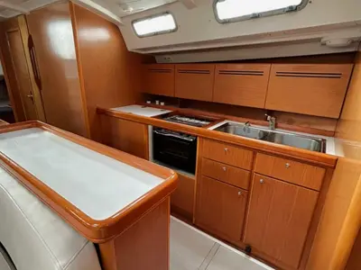 Galley of Leonidas, a Beneteau Cyclades 50.5 sailboat at Athens, Greece