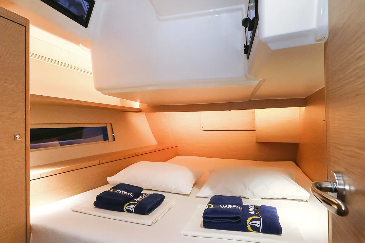 Cabin on Chill Course, a Dufour 470 sailboat at Grad Trogir, Croatia