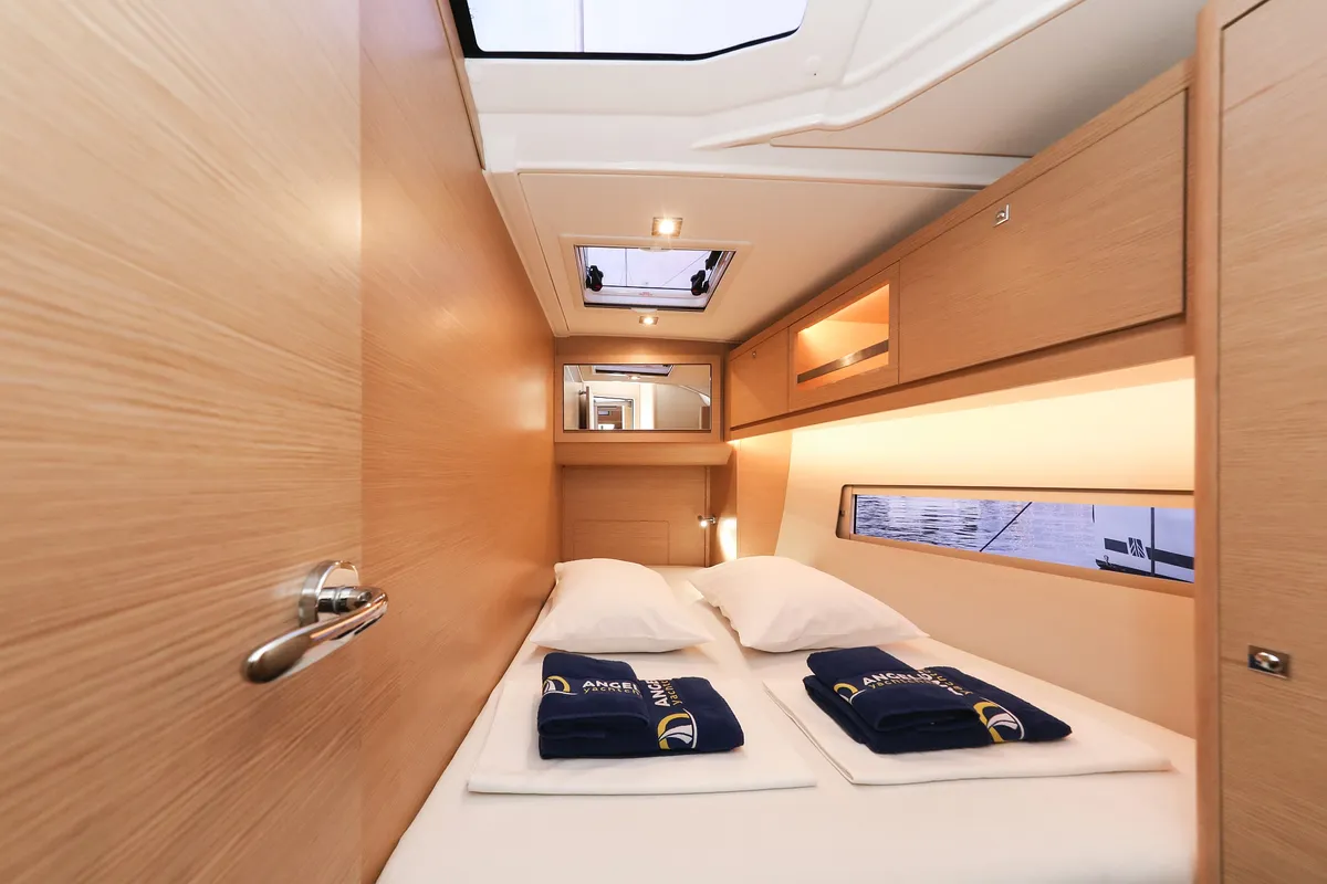 Cabin on Chill Course, a Dufour 470 sailboat at Grad Trogir, Croatia