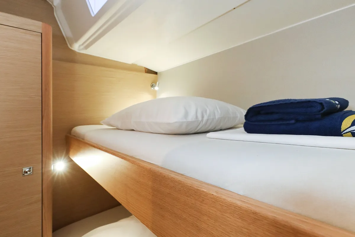 Cabin on Chill Course, a Dufour 470 sailboat at Grad Trogir, Croatia