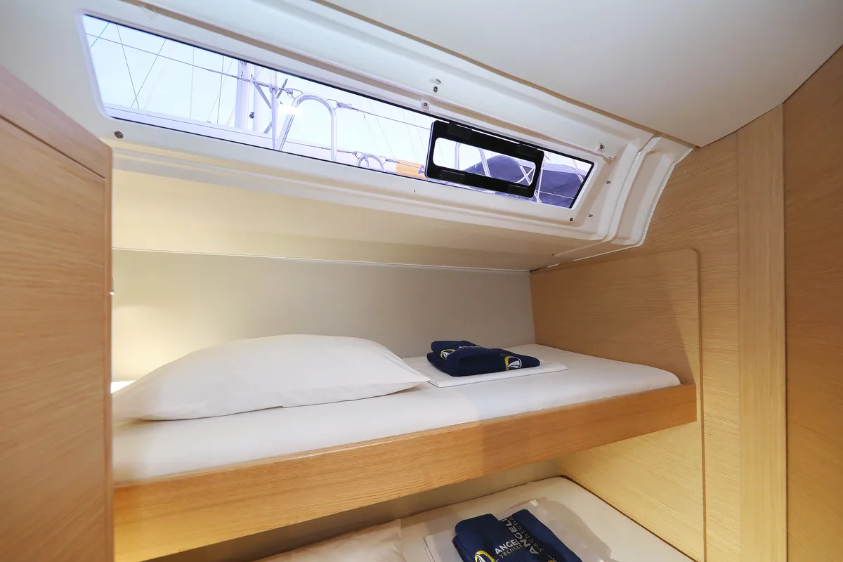 Cabin on Chill Course, a Dufour 470 sailboat at Grad Trogir, Croatia