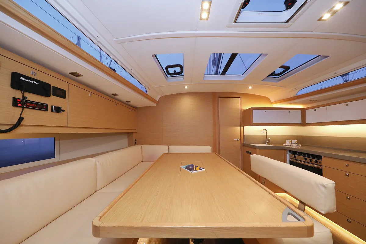 Salon of Chill Course, a Dufour 470 sailboat at Grad Trogir, Croatia