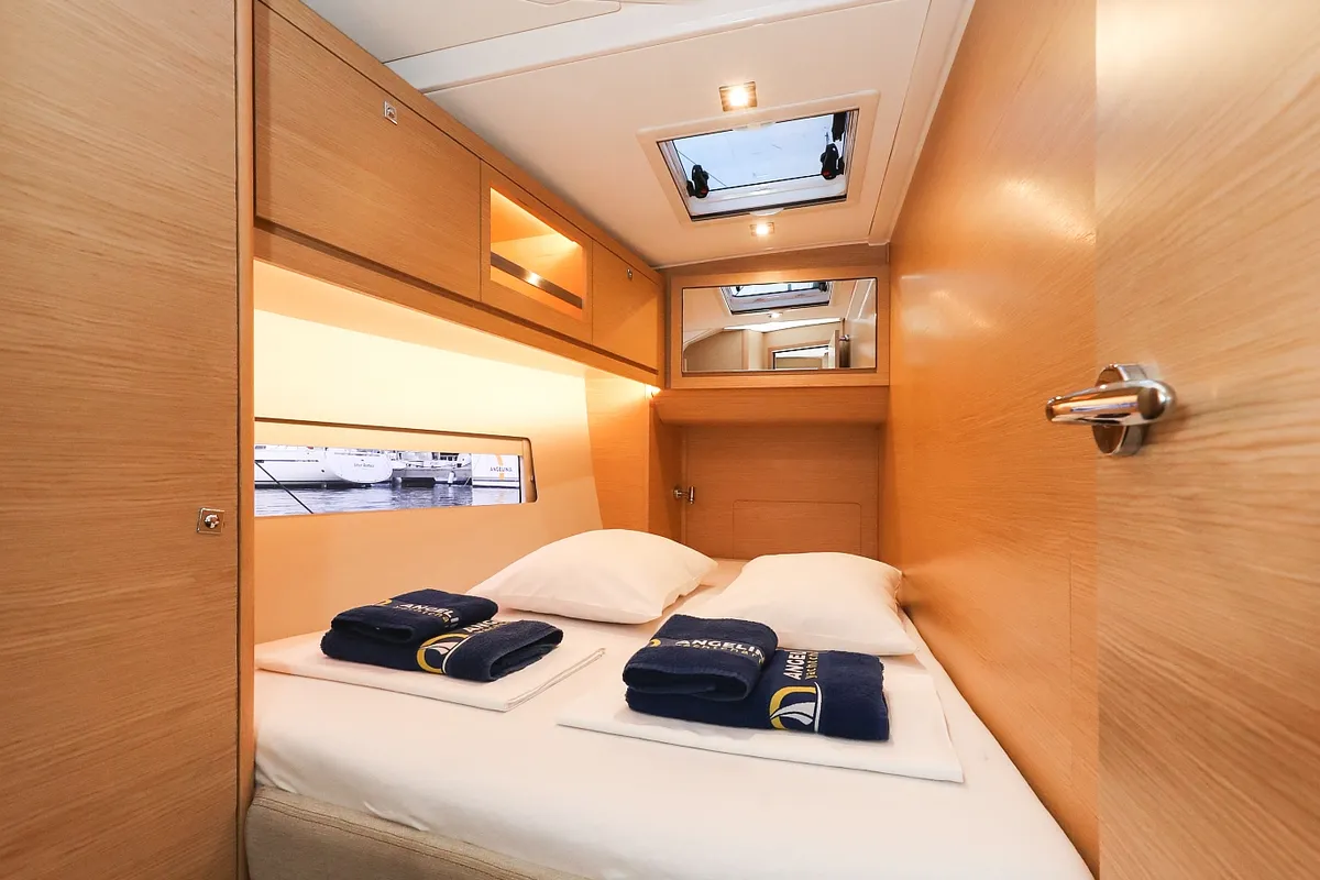 Cabin on Chill Course, a Dufour 470 sailboat at Grad Trogir, Croatia