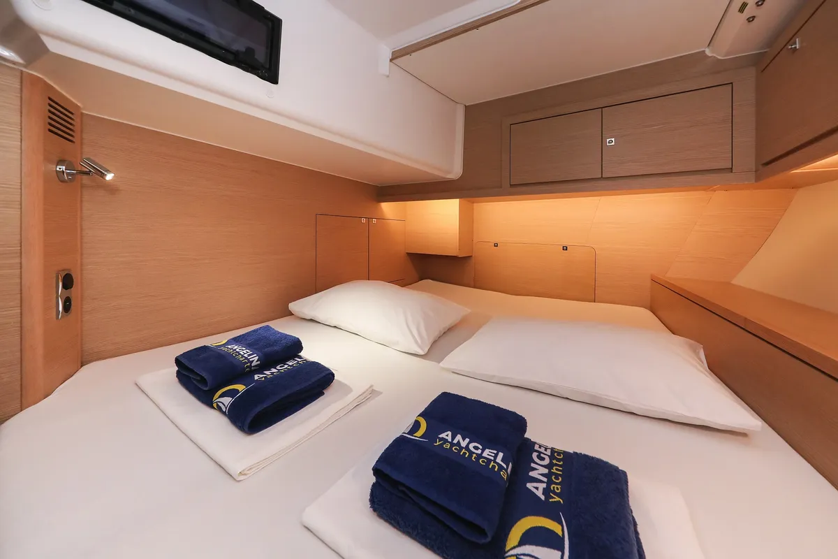 Cabin on Chill Course, a Dufour 470 sailboat at Grad Trogir, Croatia