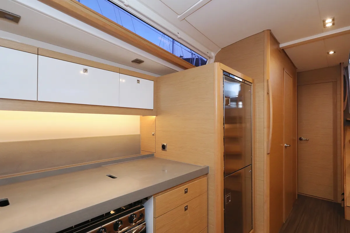 Galley of Chill Course, a Dufour 470 sailboat at Grad Trogir, Croatia