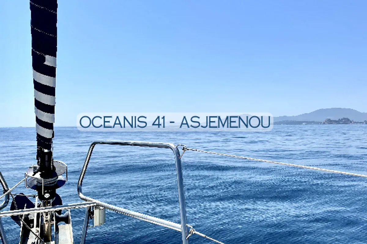 Asjemenou, a Beneteau Oceanis 41 sailboat at Kontokali, Greece
