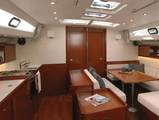 Salon of Anchorman, a Beneteau Oceanis 50 sailboat at Municipal Unit of Ellomenos, Greece