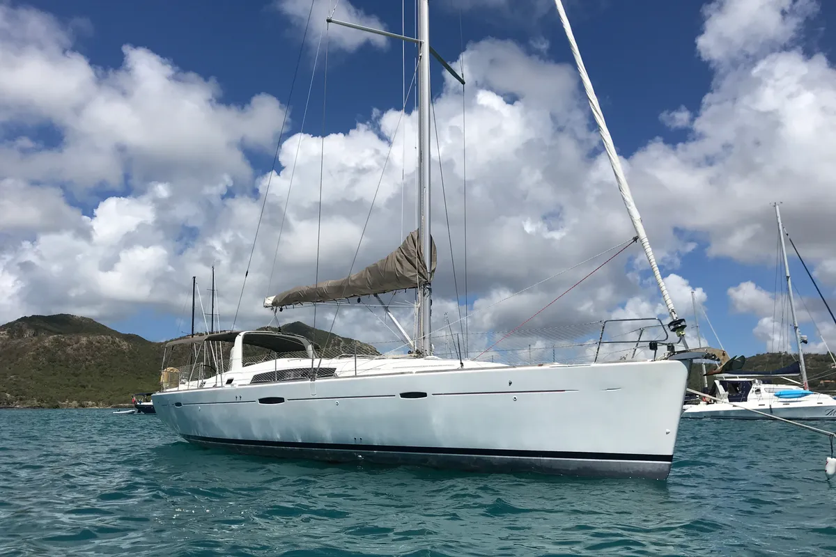 Exterior view of Anchorman, a Beneteau Oceanis 50 sailboat at Municipal Unit of Ellomenos, Greece