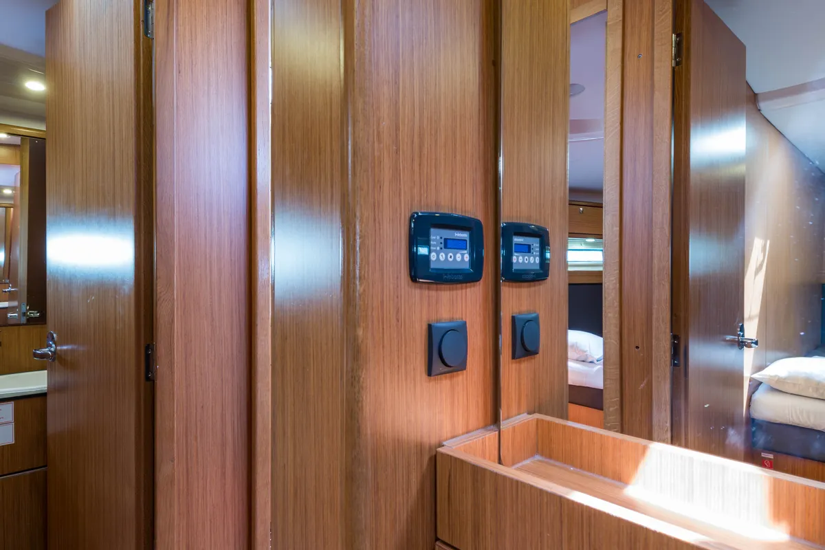 Breathless, a Bavaria Cruiser 56 sailboat at Municipal Unit of Lefkada, Greece