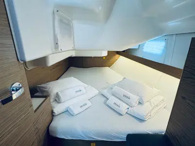Cabin on ATLA, a Elan Impression 40 sailboat at Novi Vinodolski, Croatia