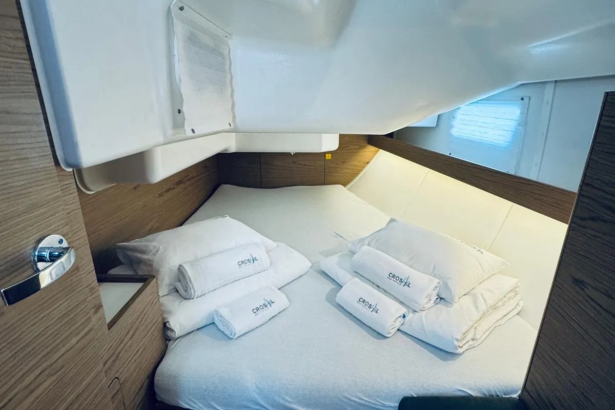 Cabin on ATLA, a Elan Impression 40 sailboat at Novi Vinodolski, Croatia