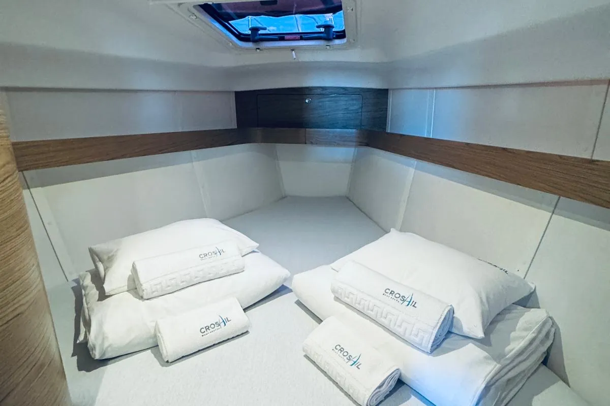 Cabin on ATLA, a Elan Impression 40 sailboat at Novi Vinodolski, Croatia