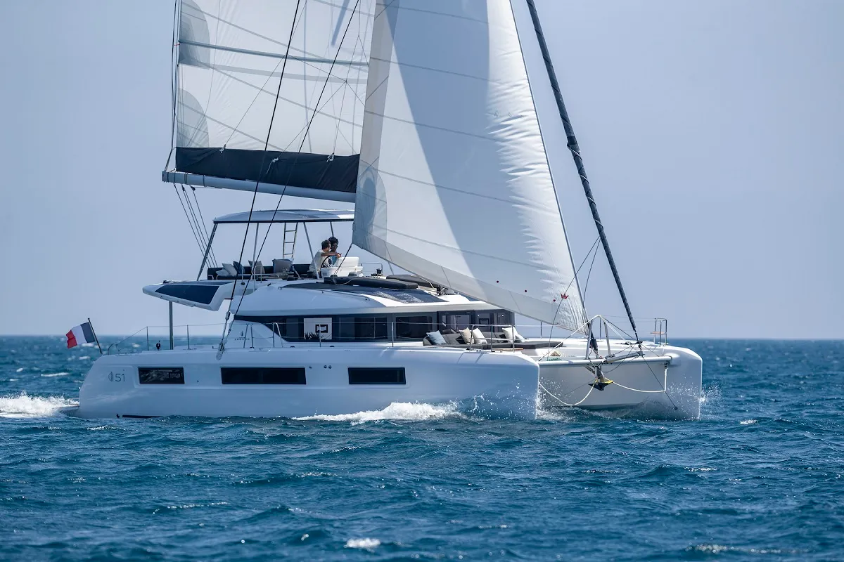 Queen Victoria, a Lagoon 51 catamaran at Grad Trogir, Croatia