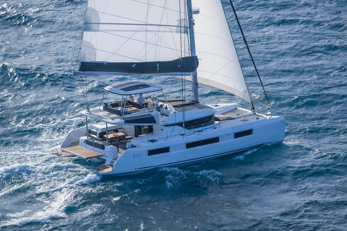 Queen Victoria, a Lagoon 51 catamaran at Grad Trogir, Croatia