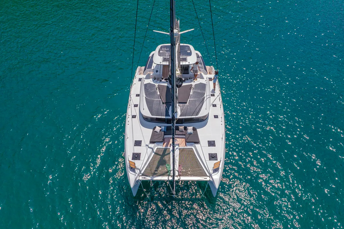 Queen Victoria, a Lagoon 51 catamaran at Grad Trogir, Croatia