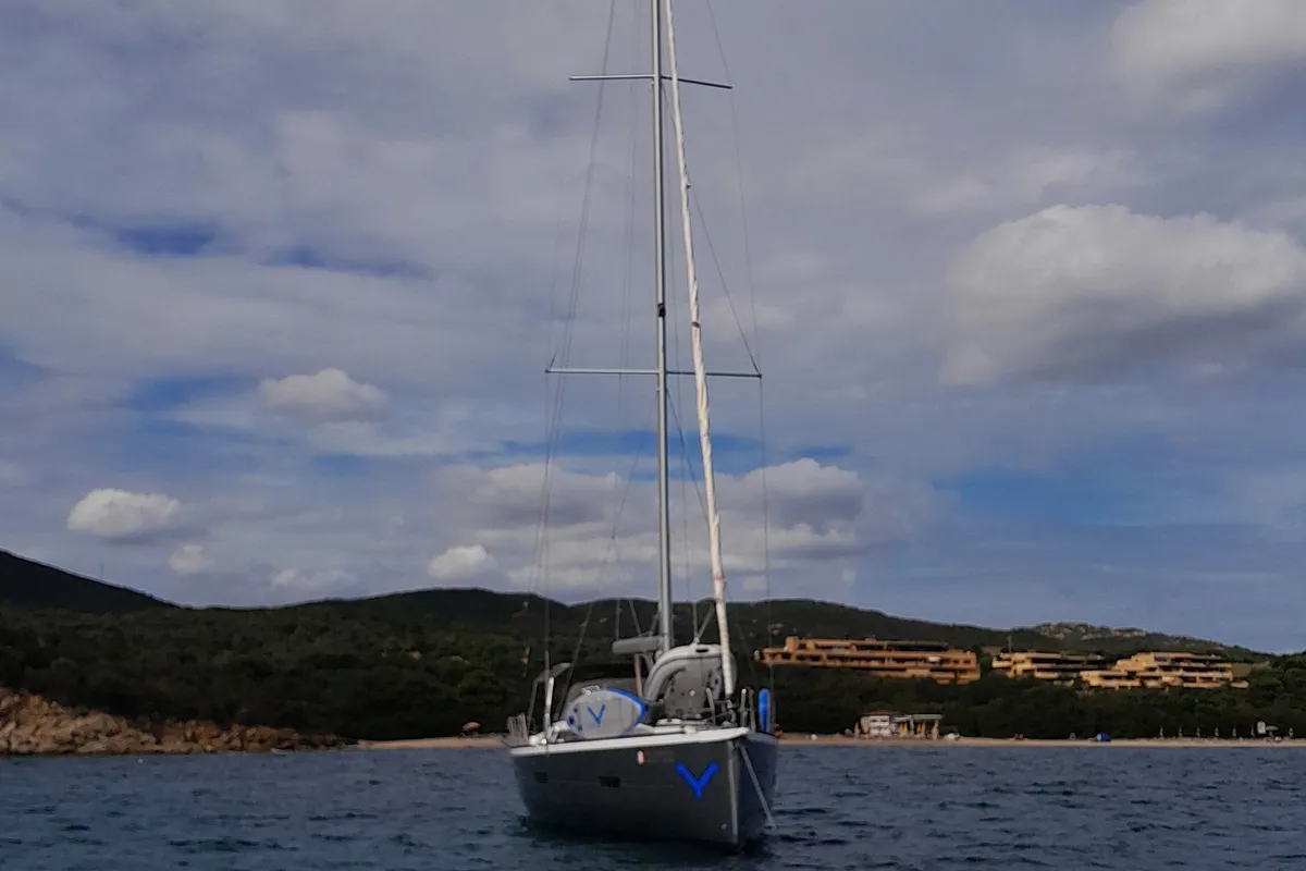 Galley of Newt, a Dufour 460 GL sailboat at Olbia, Italy