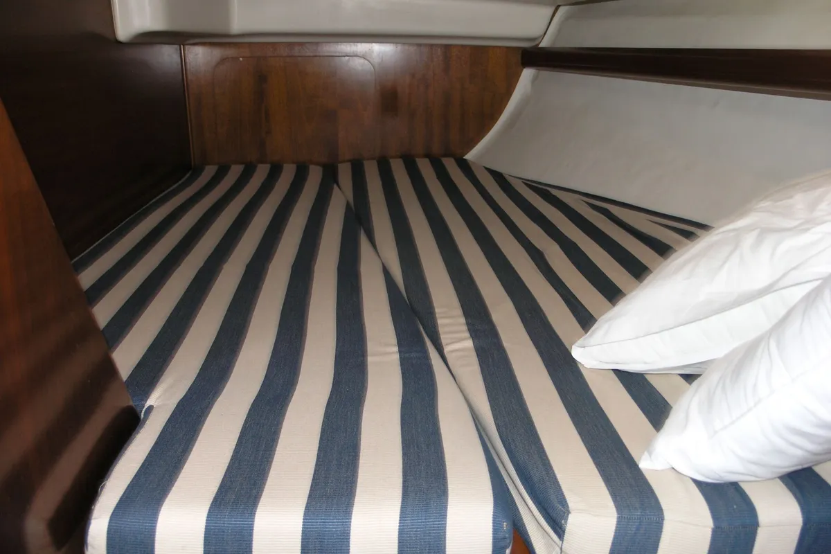 Cabin on Ouranos, a Beneteau Oceanis 381 sailboat at Municipal Unit of Lefkada, Greece