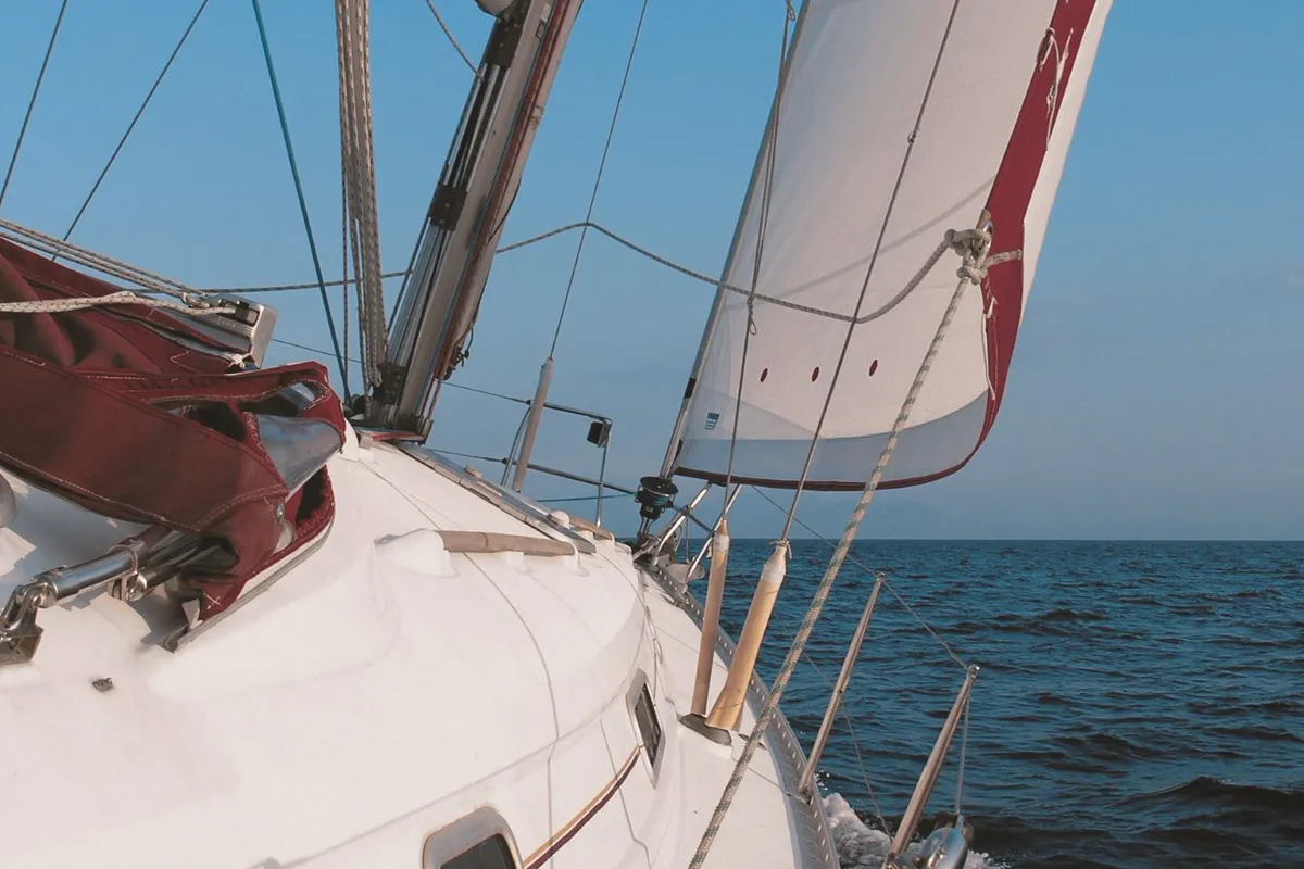 Exterior view of Ouranos, a Beneteau Oceanis 381 sailboat at Municipal Unit of Lefkada, Greece