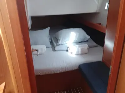 Cabin on Summer elli, a Bavaria Cruiser 41 sailboat at Palma de Mallorca, Spain