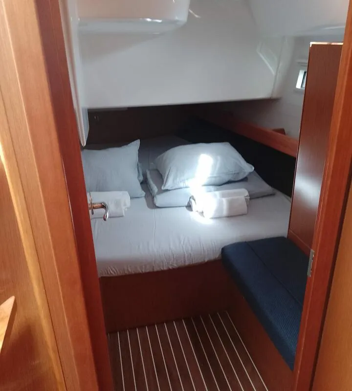 Cabin on Summer elli, a Bavaria Cruiser 41 sailboat at Palma de Mallorca, Spain